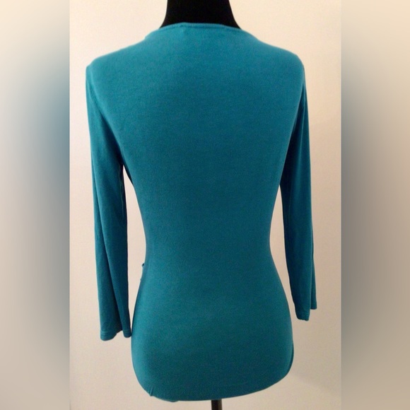 MAX MARA Italy Turquoise Jersey Wrap Top Woman Small
Equivalent 4-6 US - Picture 3 of 4